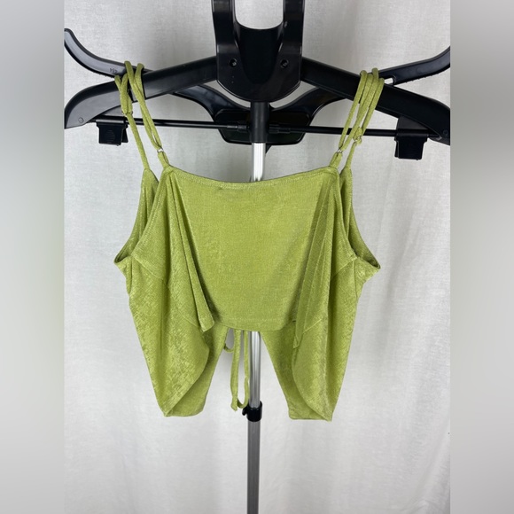 Elodie Green OPEN FRONT CAMI CROP TOP Size XL NWT - Picture 7 of 8
